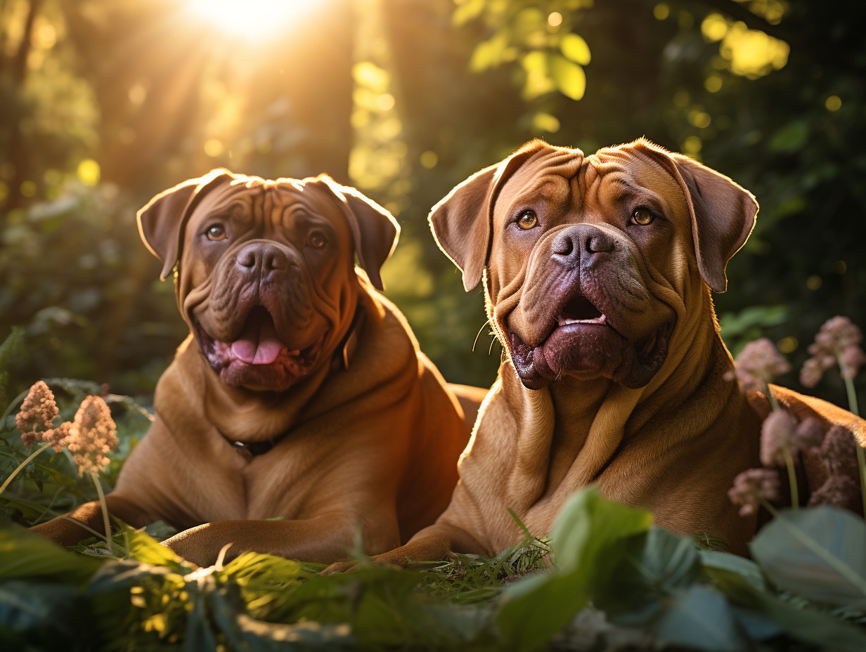 chien dogue de bordeaux cane corso