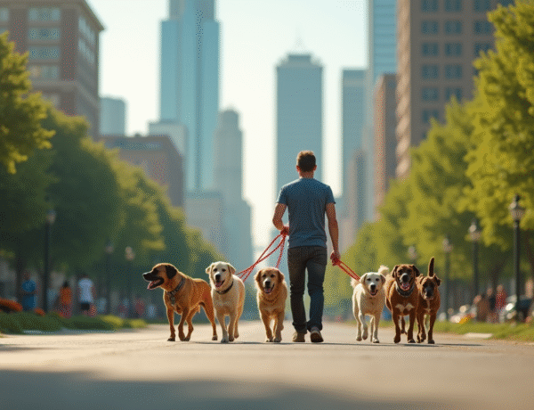 Les meilleurs endroits pour une promenade de chiens en ville